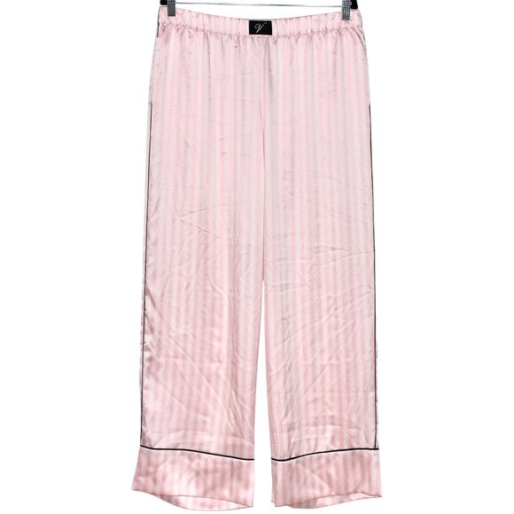 Victoria's Secret Satin PJ Pant Striped Pink L NWT - Picture 4 of 6